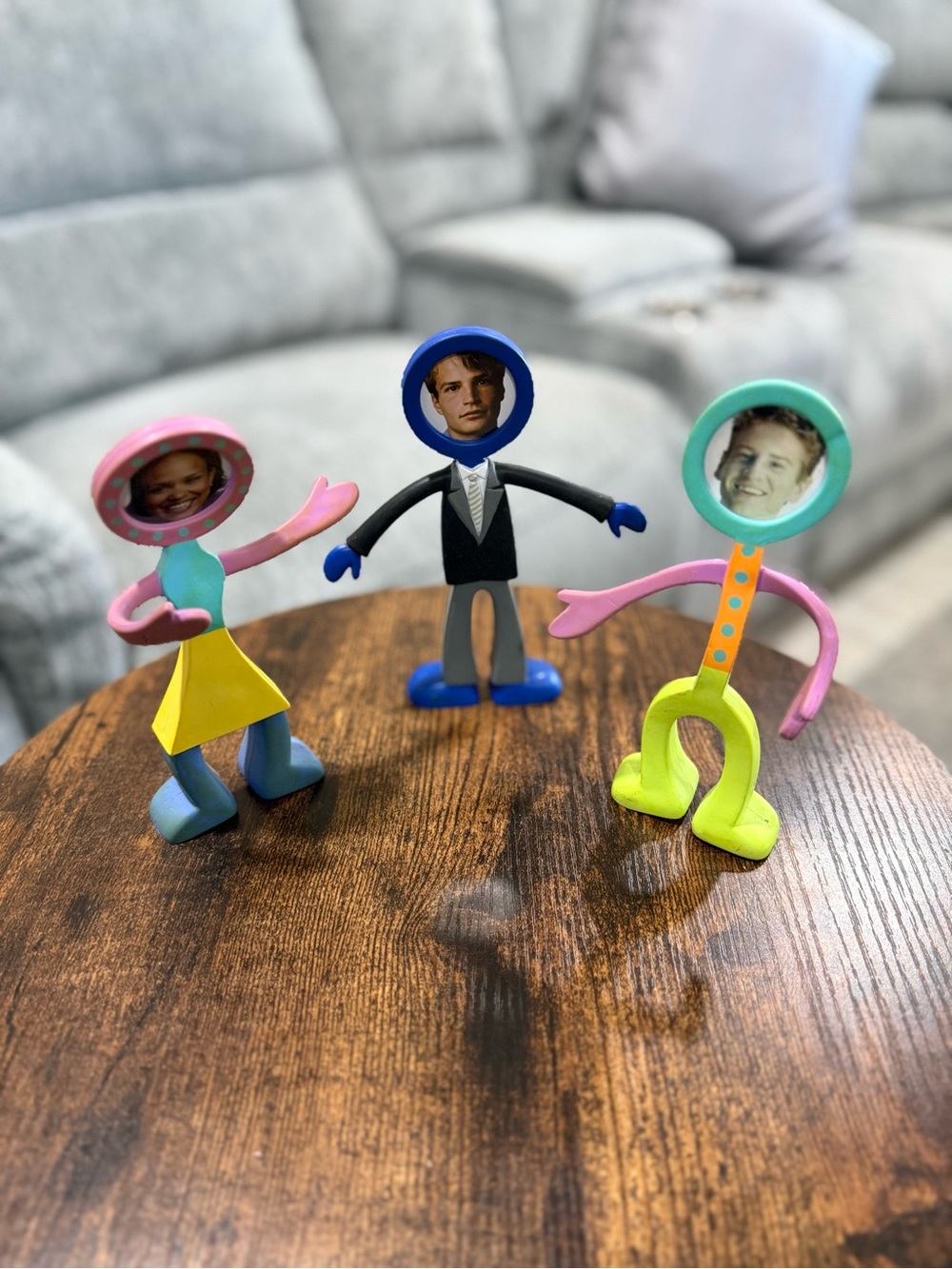 Vintage 90sCBS DESIGNS FLEXO Buddies (3) Bendable Photo Frame Family Kids Adults